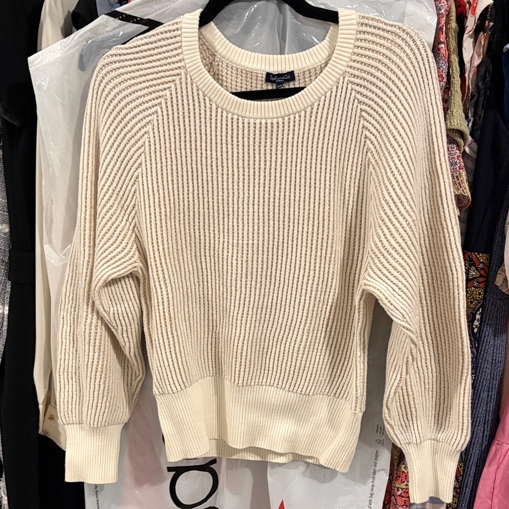 Splendid Cream Ribbed Sweater